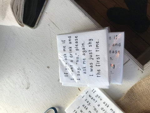 If you ask me cocktail napkin
