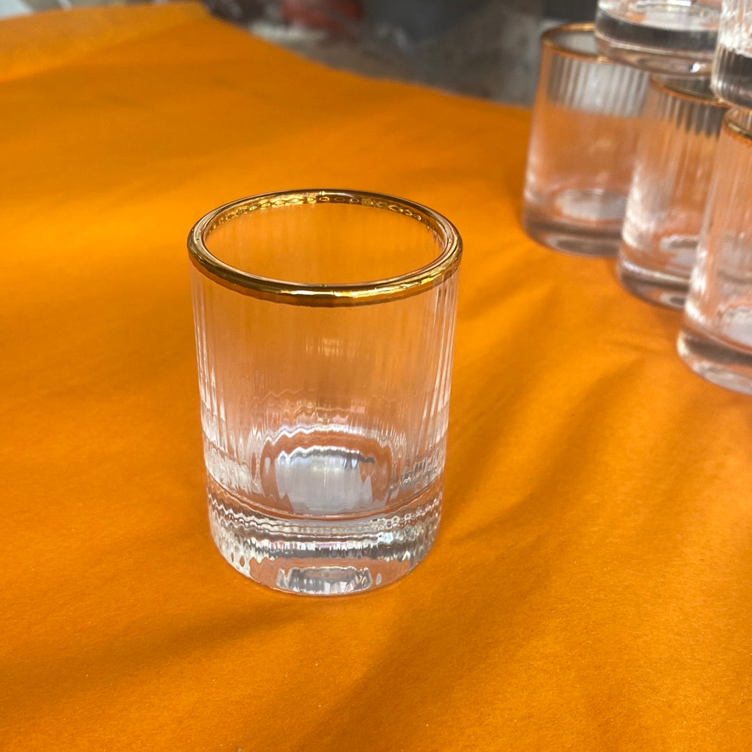 Gold Rimmed Shot Glass