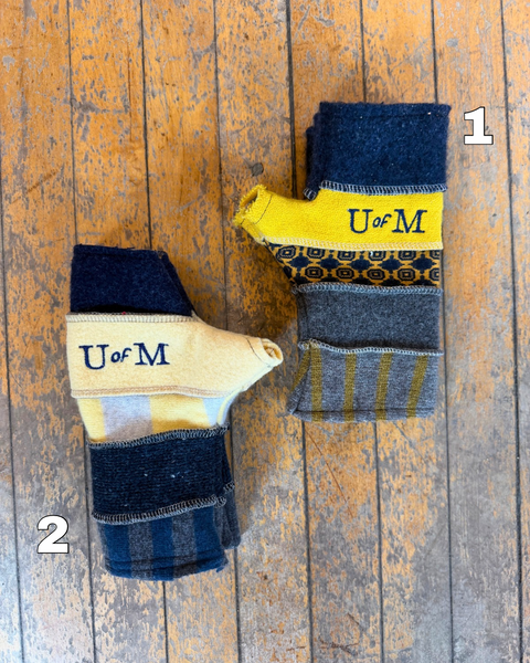 U of M Wool Fingerless Mittens