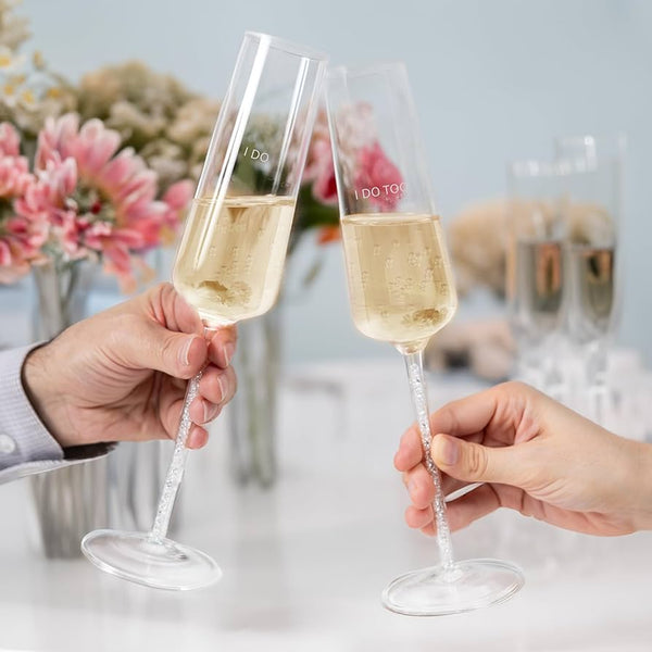 I Do Champagne Flutes