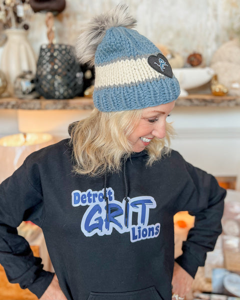 "Detroit Grit Lions" Hoodie - Black