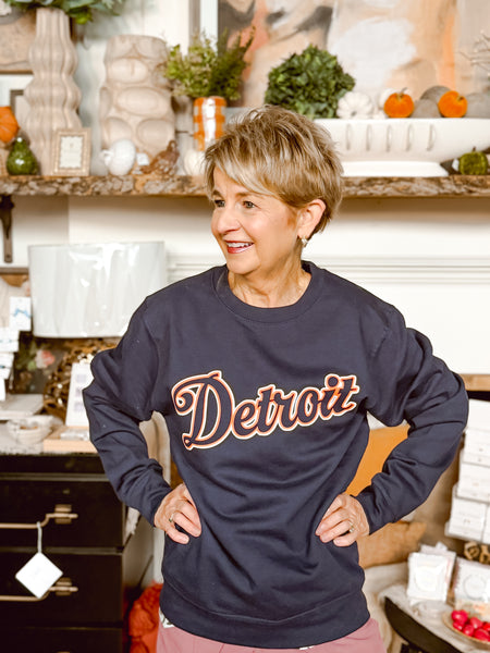 Unisex Detroit Crewneck - Navy