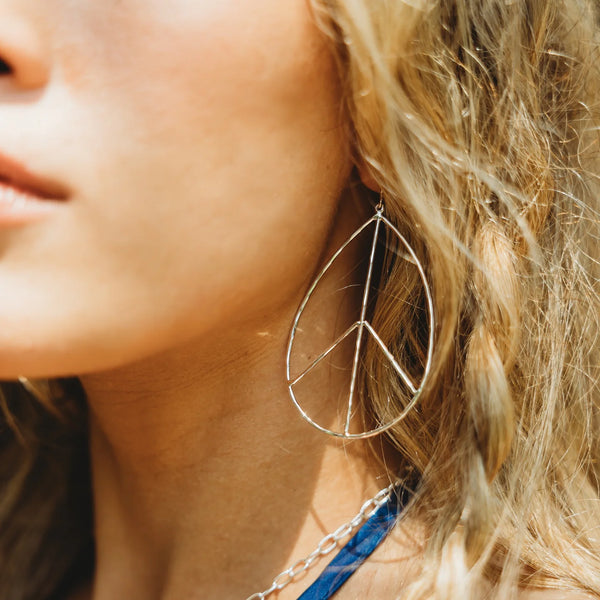 Lilah - Gold Peace Earrings