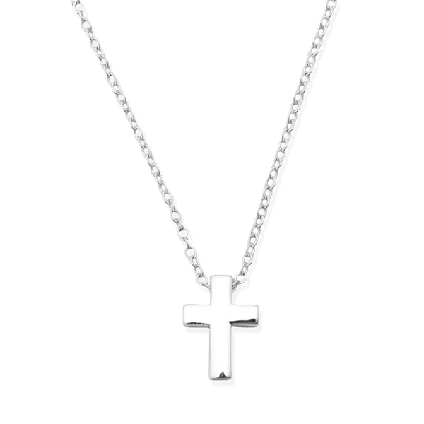 Anniston - Simple Small Silver Cross Necklace