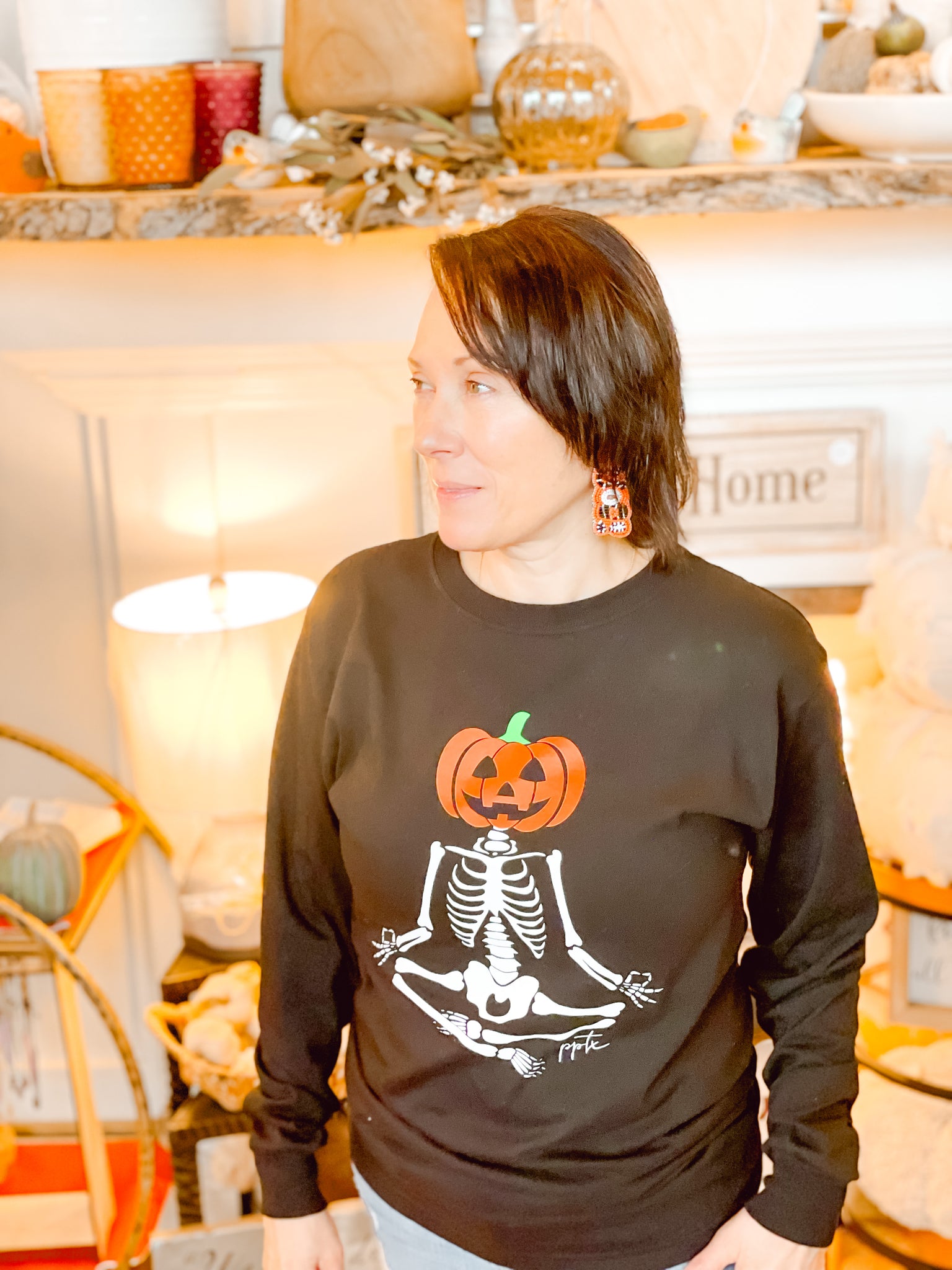 Pumpkin Head Skeleton Shirt