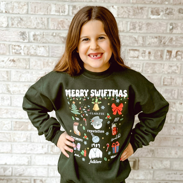 Merry Swiftmas Youth Kid Crewneck