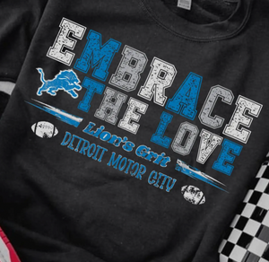 Lions "Embrace the Love" Crewneck in Black