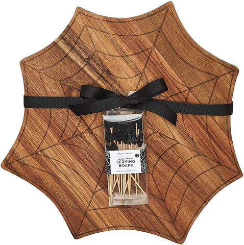 Spider Web Charcuterie Board W Spider Picks