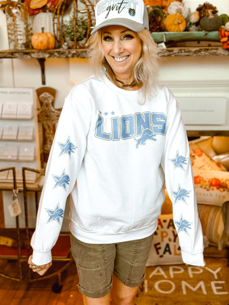 Detroit Lions Crewneck in White