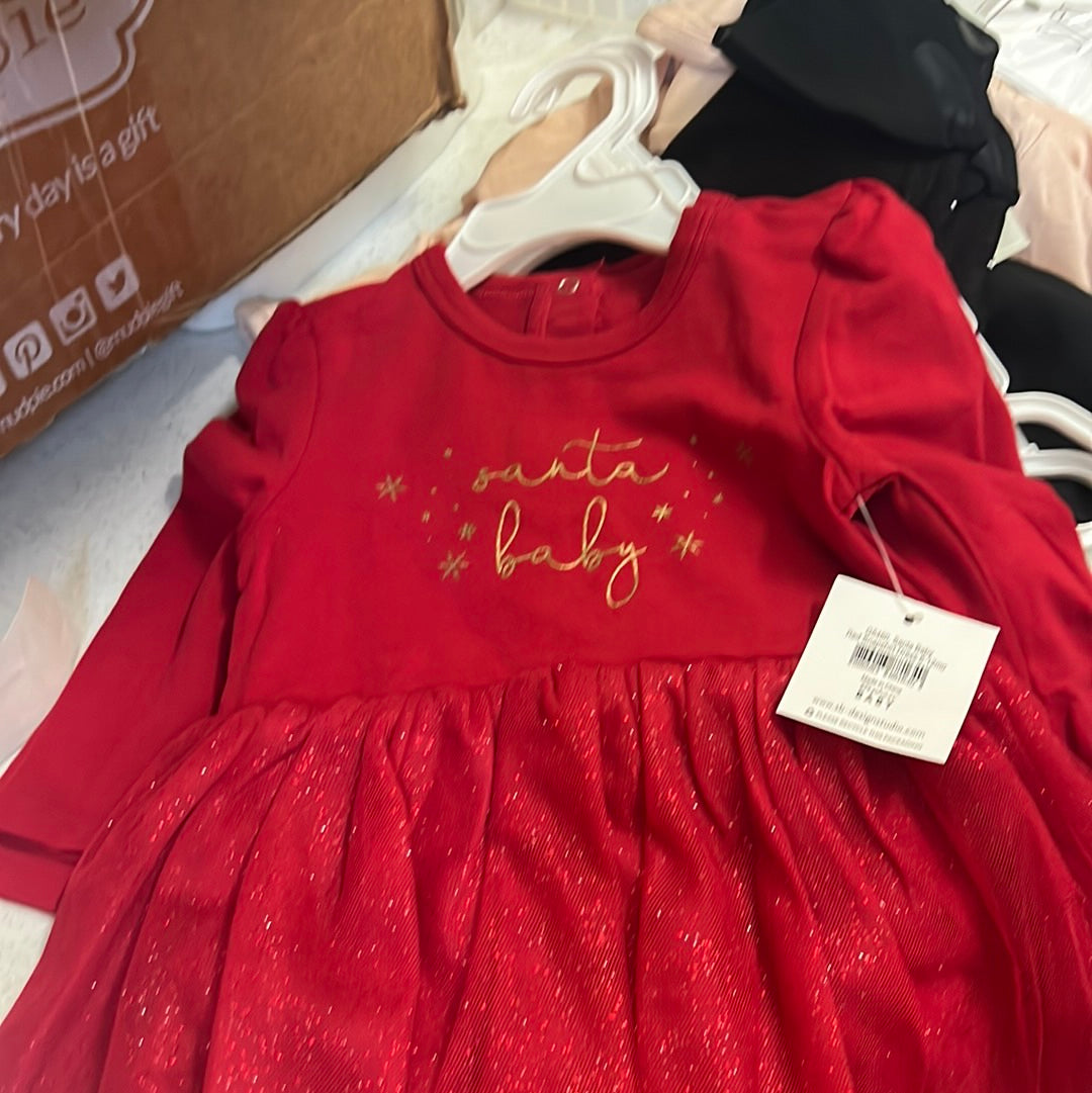 Santa Baby Dress 6-12 Months