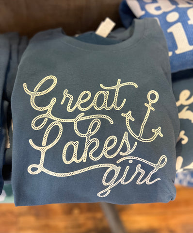 Great Lakes Girl Blue (indigo) sweatshirt