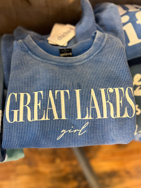 Great Lakes Girl Crewneck - Blue
