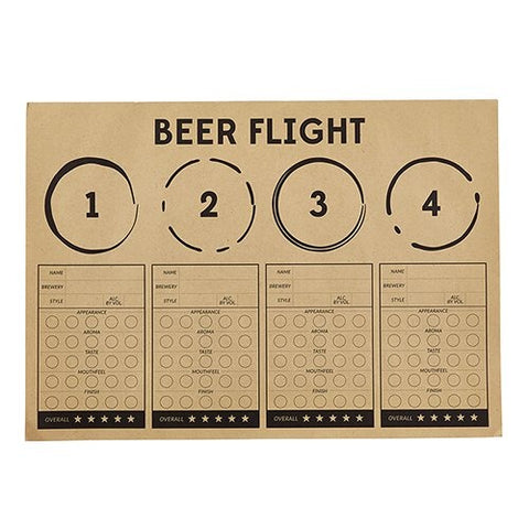 Beer flight placemats