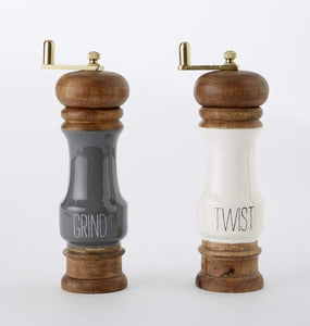 Grind and Twist Salt and Pepper Shakers
