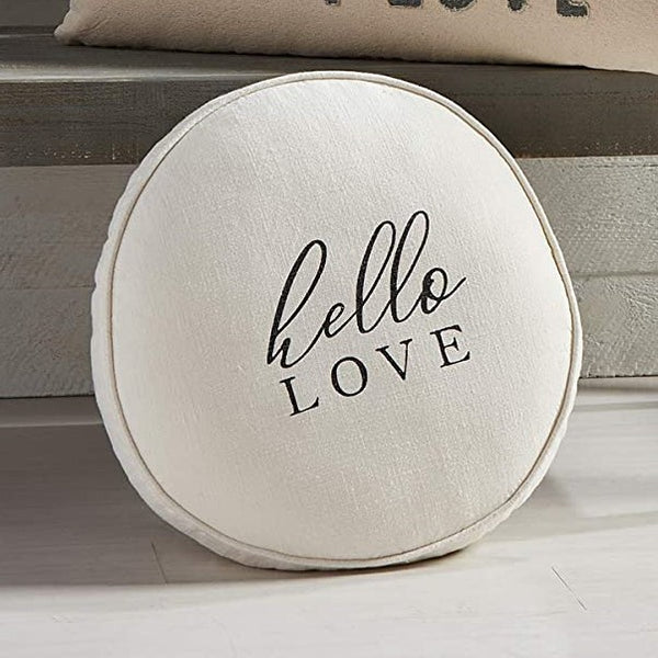Hello Love Round Pillow