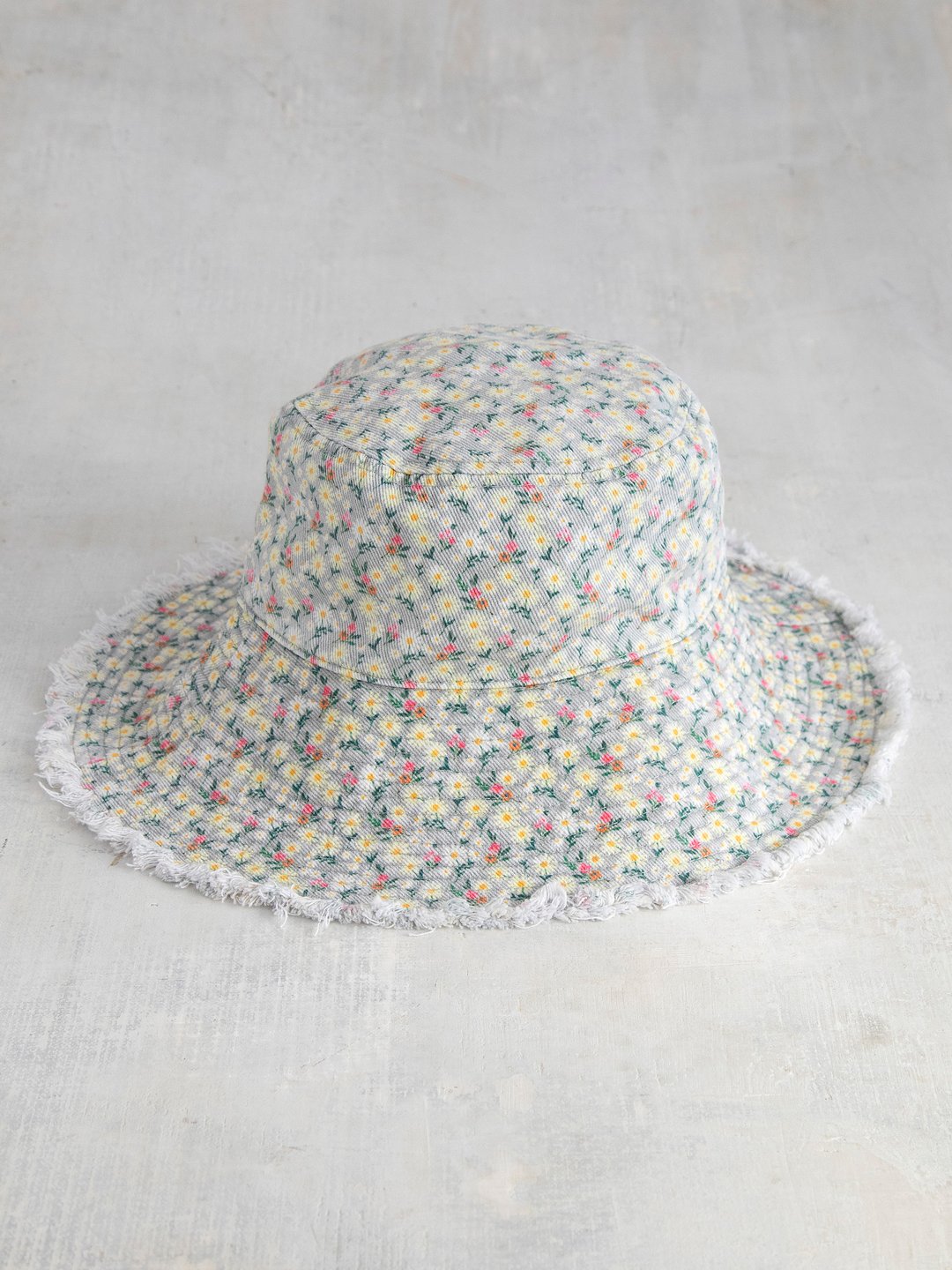 Cream Floral Bucket Hat