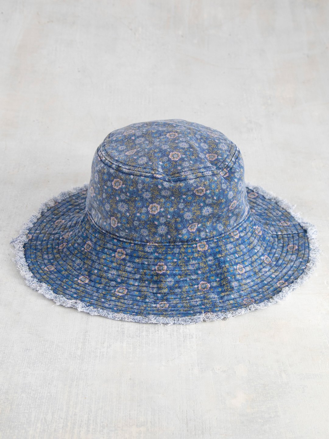 Navy Floral Bucket Hat