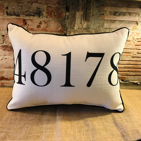 48178 South Lyon Michigan Zip Code Pillow