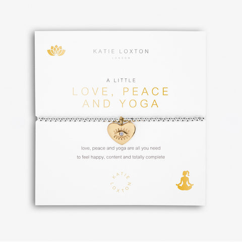 Love, Peace and Yoga Bracelet by Katie Loxton