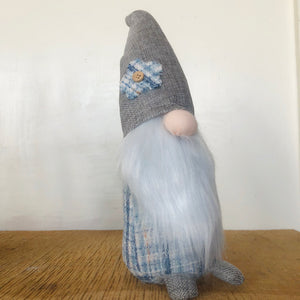 Large Blue Plaid Gnome