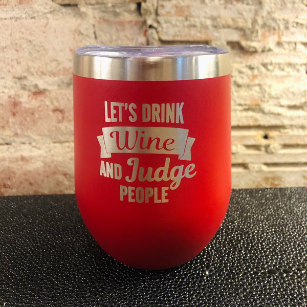 Drink and Judge Stemless Wine