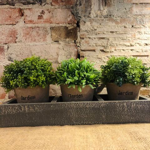 Set/3 Greens w/ Planter Box