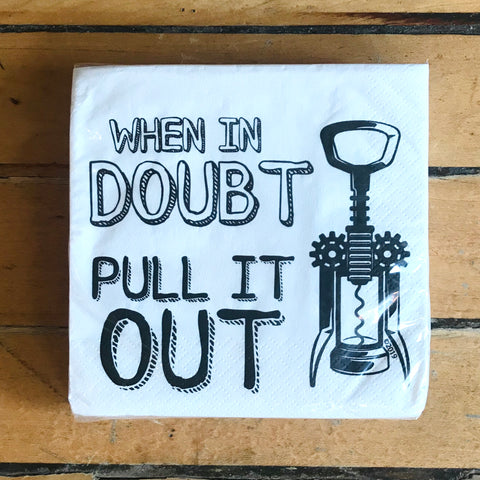 When In Doubt Cocktail Napkins