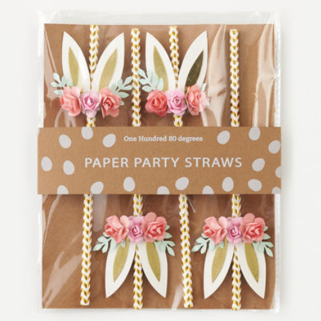 S/4 Paper Bunny Straws