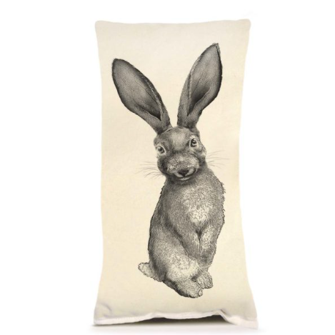 Black & White Bunny Pillow