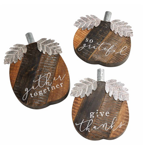 Wood Pumpkin Sitters