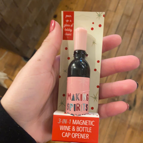 Wine bottle wine opener