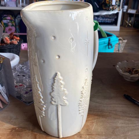 Stoneware Tree Pitcher