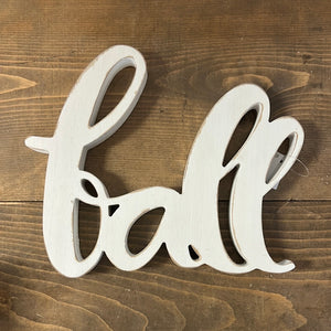 Fall word plaque