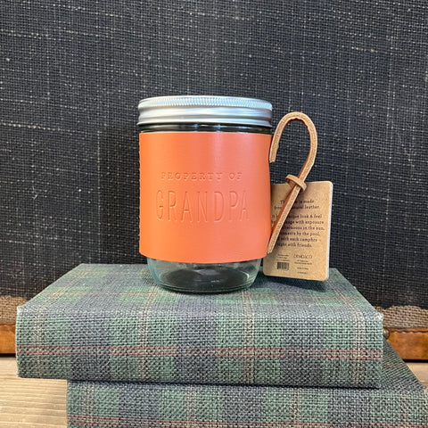 Property of grandpa leather sleeve mug