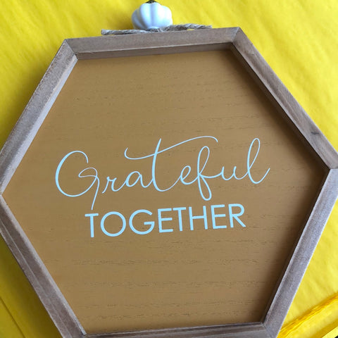 Grateful together plaque with knob