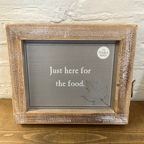 Died Food 2 sided Plaque 10x12”