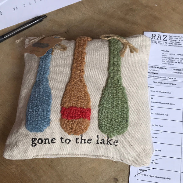 Gone to the lake mini hook Pillow