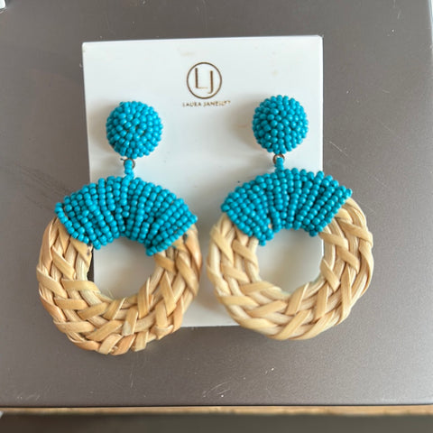 Turquoise Hoop Earrings