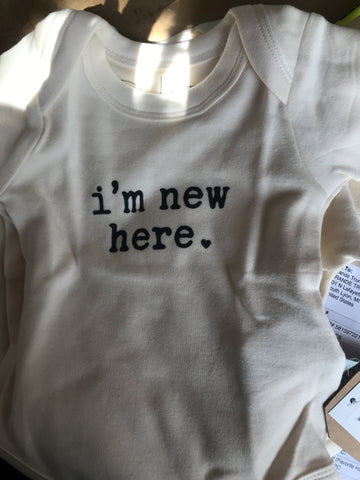 I’m New Here onesie