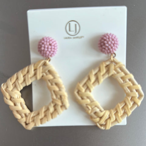 Lilac Bead Drop Earring