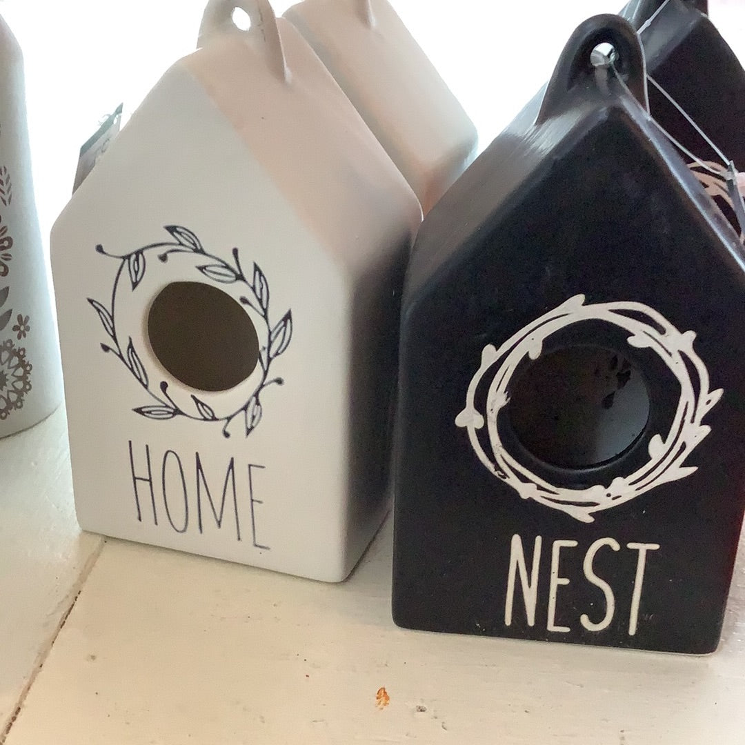 Ceramic Bird House Home/Nest