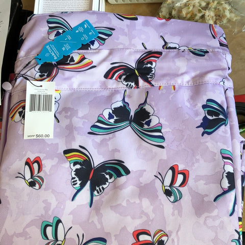 Cinch laundry bag- lavender butterflies