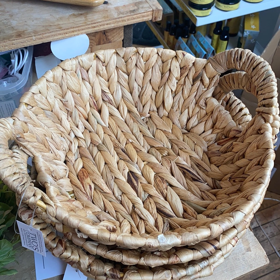 Weaving Baskets  round  12” x 11”