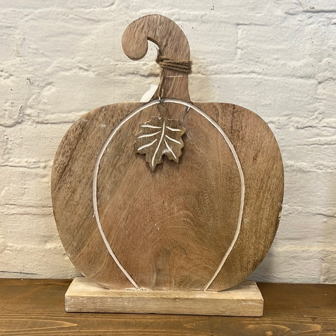 Mango wood cutout pumpkin
