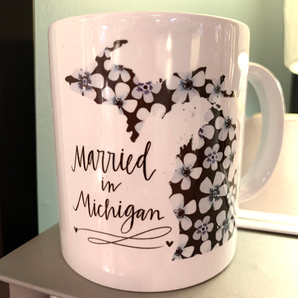 Married in Michigan Ceramic Mug