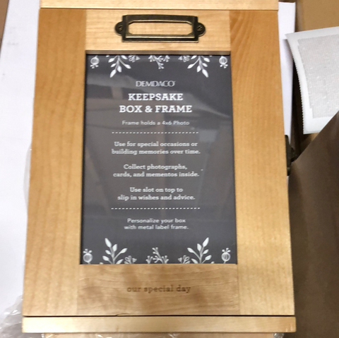 Keepsake memory box our special day