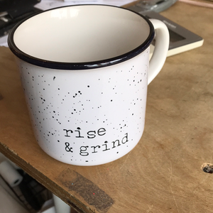 Vintage mug - rise & Grind