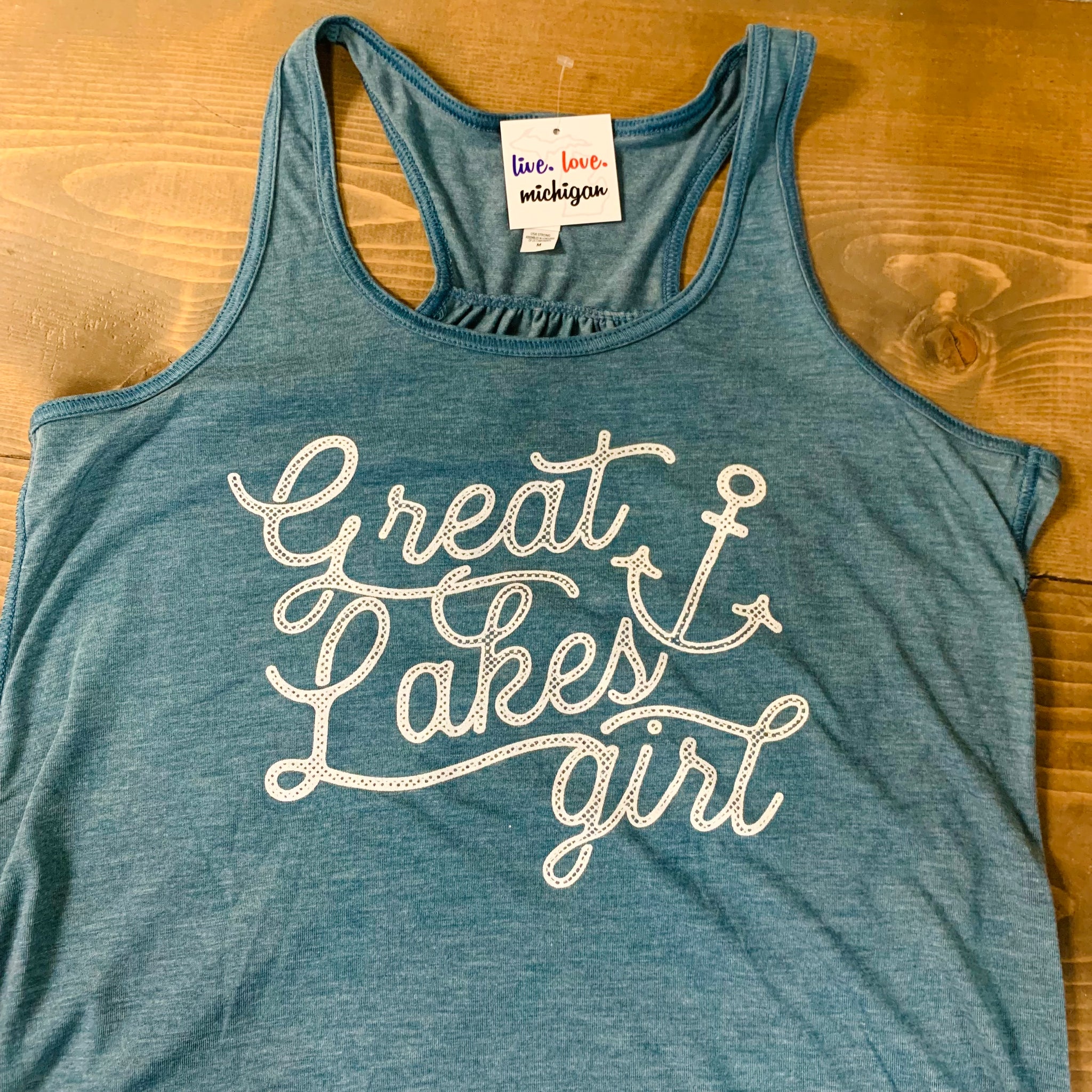 Great Lakes Girl Flowy Tank in Teal