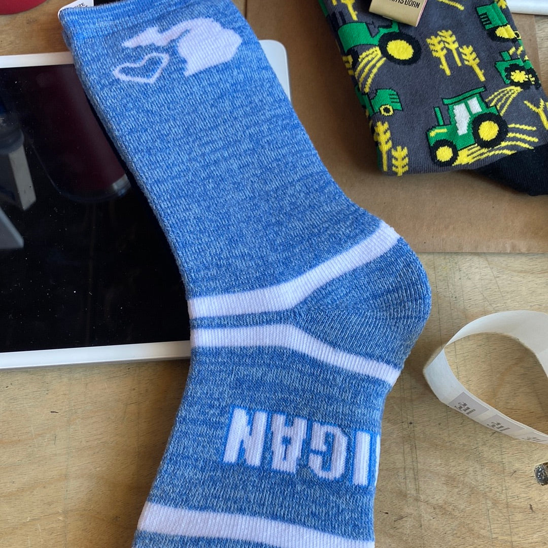 Michigan cozy in Michigan socks