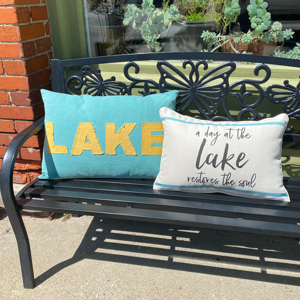 Lake pillow 24”x 16”